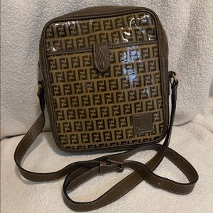 Fendi Vintage Zucca crossbody bag with COA